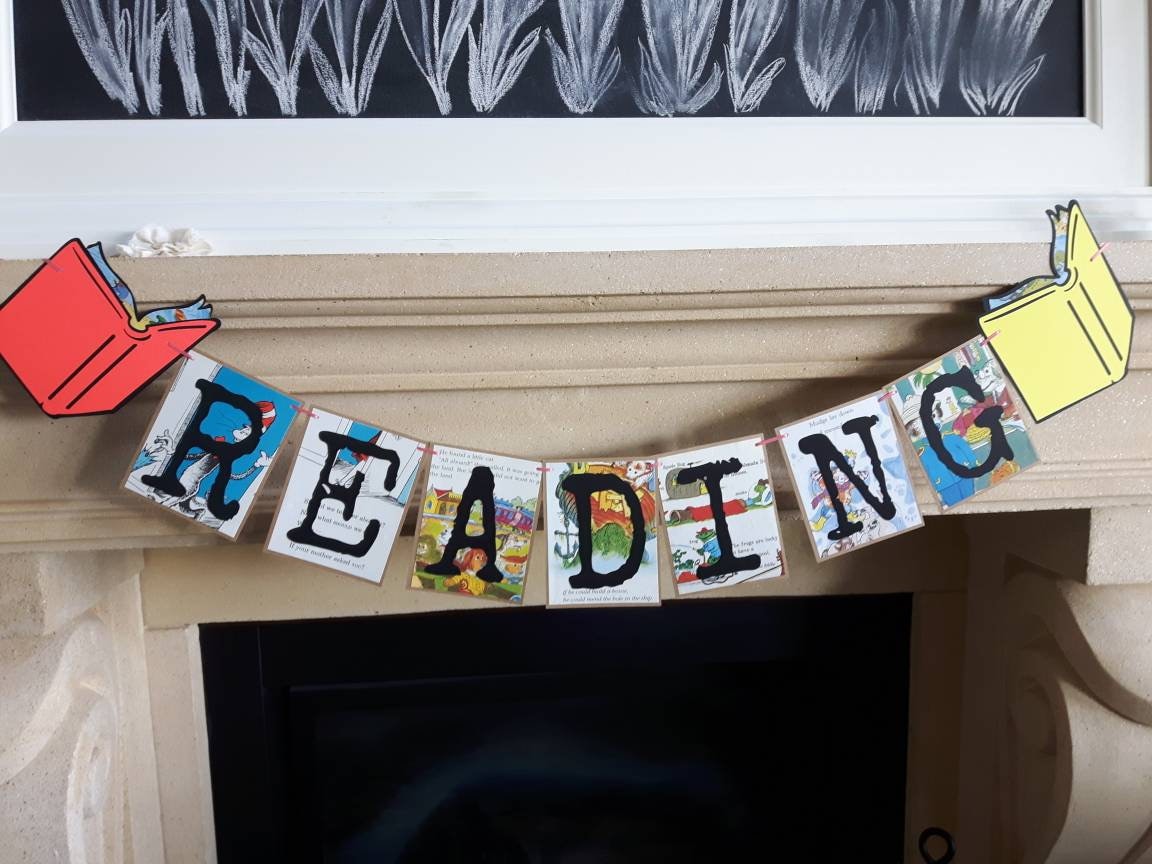 Read Reading Library Decor Reading Banner Classroom Etsy