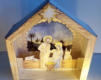 Small and elegant Origami nativity FREE shipping costs! Ready to ship