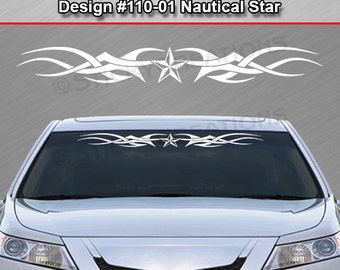 Design #165-01 SKULL Back Window Decal Sticker Vinyl Graphic Tribal Accent Truck