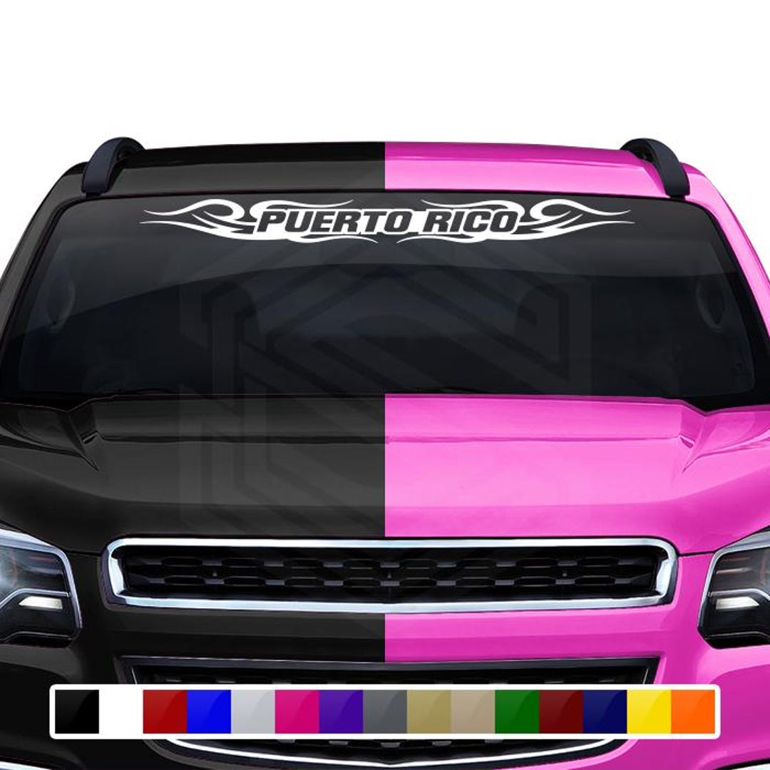 Puerto Rico Auto Sticker Design #122 PUERTO RICO Decal Sticker Windshield Window Vinyl Graphic ...