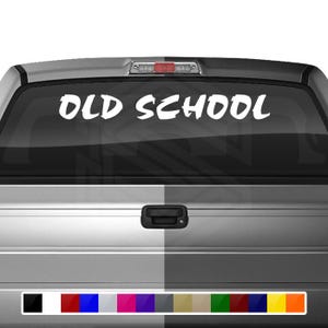 OLD SCHOOL Aufkleber Aufkleber Windschutzscheibe Fenster Vinyl Grafik Banner für Auto LKW Suv Auto Fahrzeug Schrift-Choc Caps Text