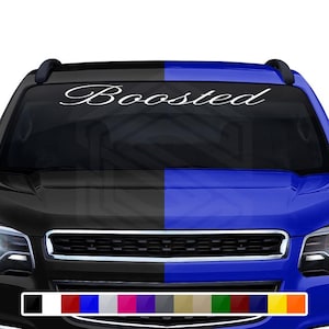 BOOSTED Aufkleber Aufkleber für Windschutzscheibe Fenster Vinyl Grafik Banner für Auto LKW Suv Auto Fahrzeug Schriftart-Altogscr Racing Performance JDM Motorsports