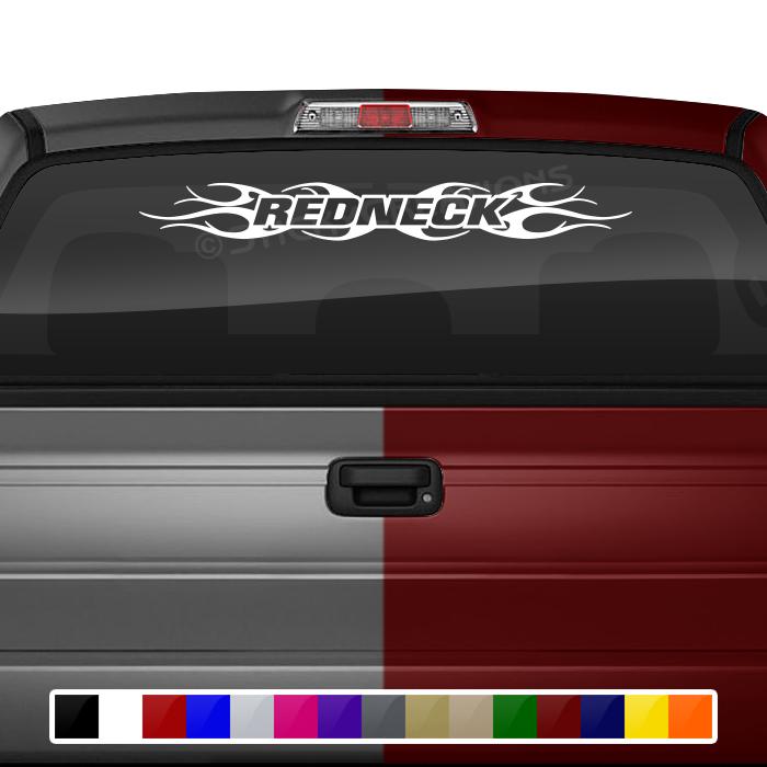 Redneck Text Design #108 REDNECK Decal Sticker Windshield Window Vinyl Graphic ...
