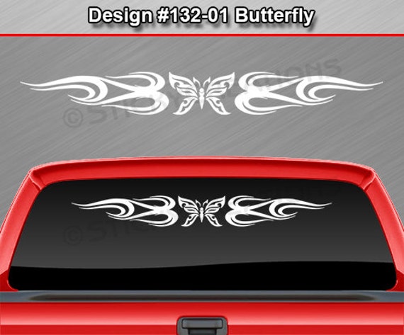 #129-01 BUTTERFLY Celtic Knot Windshield Decal Window Sticker Vinyl Graphic Car