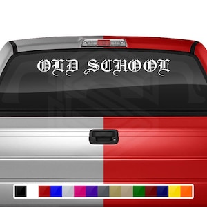 OLD SCHOOL Aufkleber Aufkleber Windschutzscheibe Fenster Vinyl Grafik Banner für Auto LKW Suv Auto Fahrzeug Schrift-Heirat Caps Text