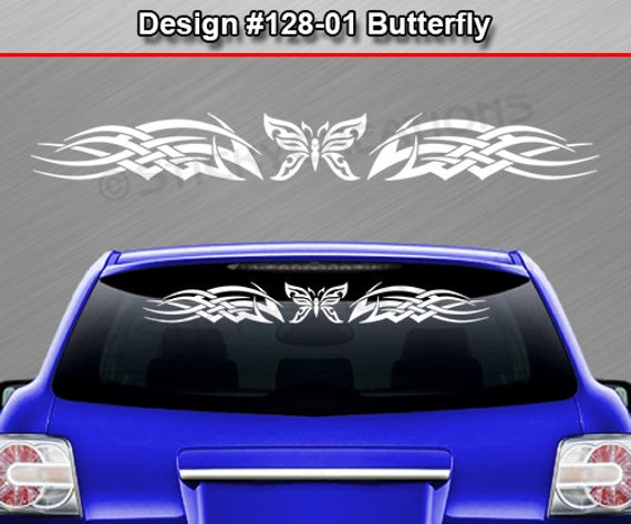 #129-01 BUTTERFLY Celtic Knot Windshield Decal Window Sticker Vinyl Graphic Car