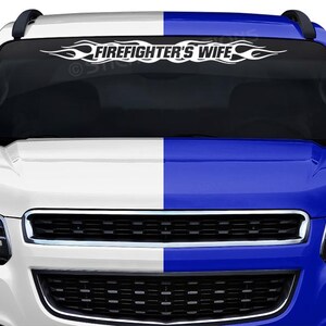 Design #100 FIREFIGHTERS WIFE Decal Sticker Windshield Window Vinyl ...