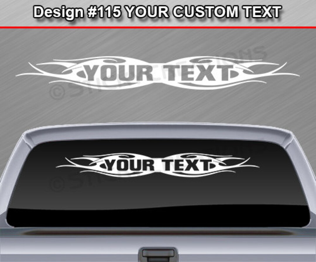Design #115 Personalized Customized Custom Name Text Windshield Decal ...