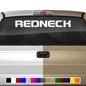 REDNECK デカール ステッカー フロントガラス ウィンドウ ビニール グラフィック バナー 車 トラック SUV 自動車 トレーラー ボート フォント - Spaceage Caps 名前 Redneck テキスト