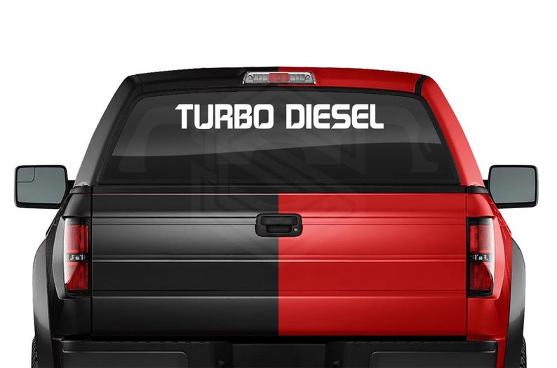 Turbo Rear Window Sticker TURBO DIESEL Decal Sticker Windshield Window Vinyl Graphic Banner for ...