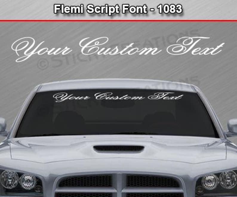 Custom Text Personalized Name Decal Sticker Windshield Window Vinyl ...