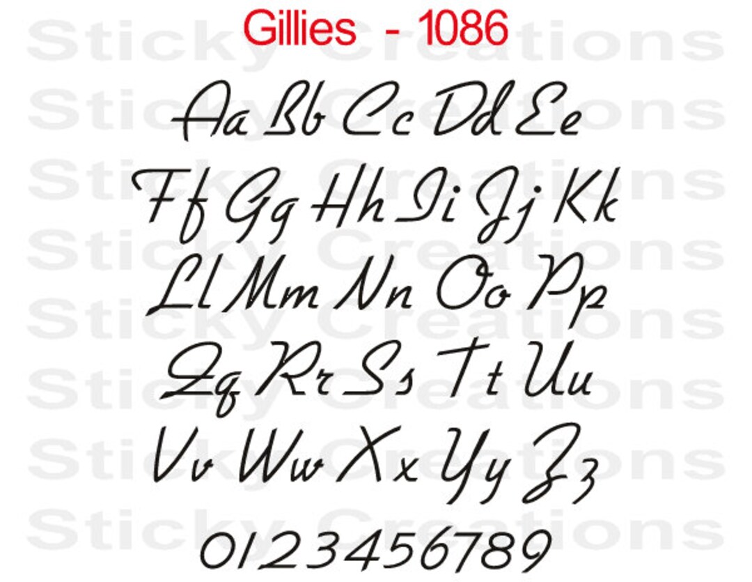 Custom Text Gillies Font Customized Personalized Letters Name - Etsy