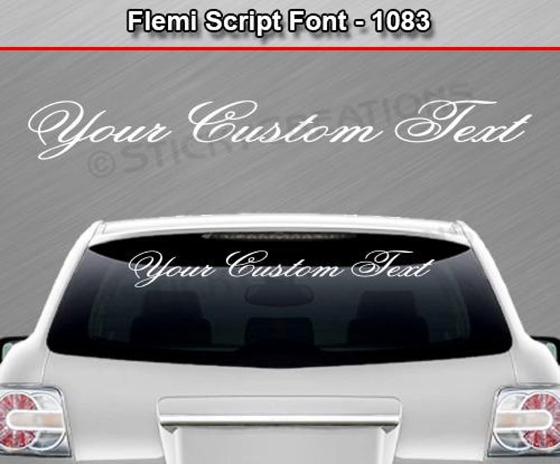 Custom Text Personalized Name Decal Sticker Windshield Window Vinyl ...