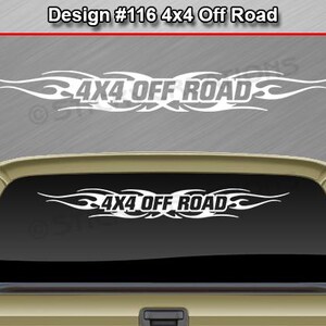 Design #116 4X4 OFF ROAD Decal Sticker Windshield Window Vinyl Graphic ...
