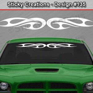 Machine Scroll Car Sticker Design #135 TRIBAL SCROLL Decal Sticker Windshield Window Vinyl Graphic ...