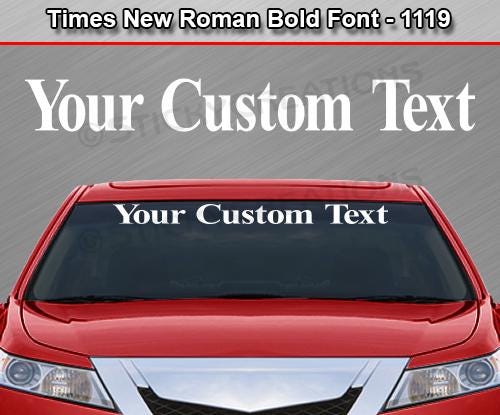 thumbnail image 2 of Custom Text Car Sticker – Personalised Vinyl Decal For Windscreen Or Body Panel – 1 Meter Length (Croft Decals) 2 of 6