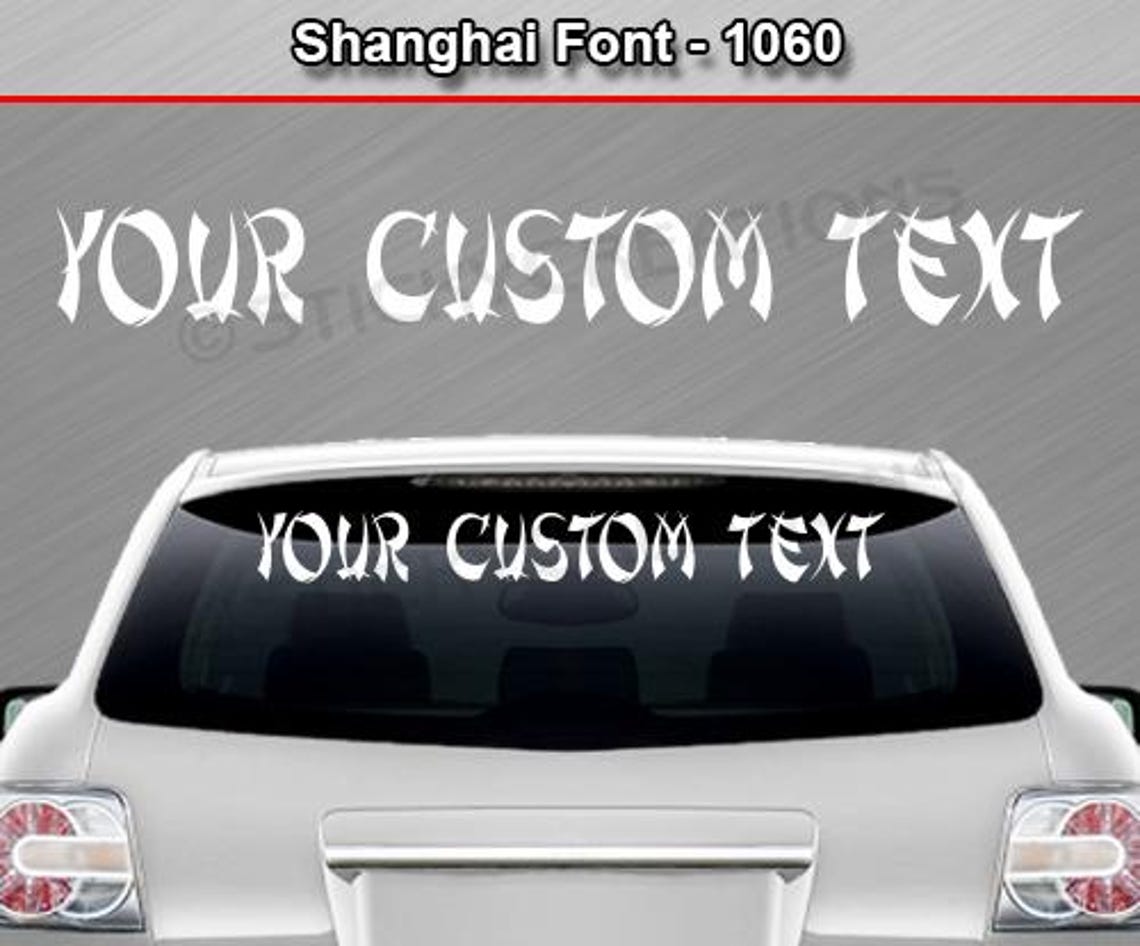 Car Sticker Writing Custom Text Personalized Name Decal Sticker Windshield Window Vinyl ...