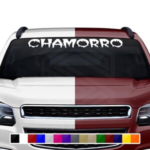 CHAMORRO デカール ステッカー フロントガラス ウィンドウ ビニール グラフィック バナー 車 トラック SUV 自動車 グアム島 フォント ポルター キャップ