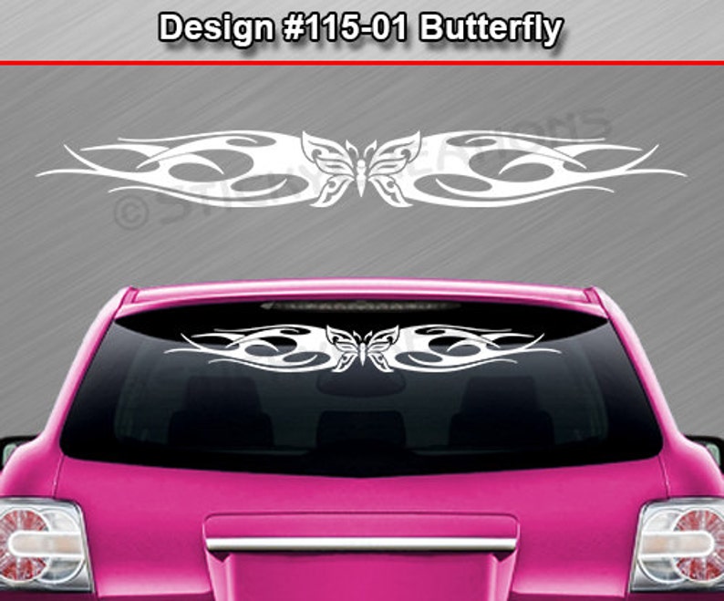 Autocollant Flamme Pare-brise Voiture - Style JDM, Graphique Kanji - Vinyle Haute Qualité, Placement Multiple