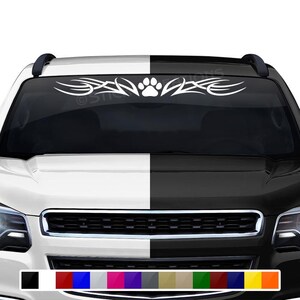 Design #101-01 DOG PAW Print Decal Sticker Windshield Window Vinyl Graphic Banner Tribal Decoration for Car Truck SUV Auto Vehicle Mom Dad
