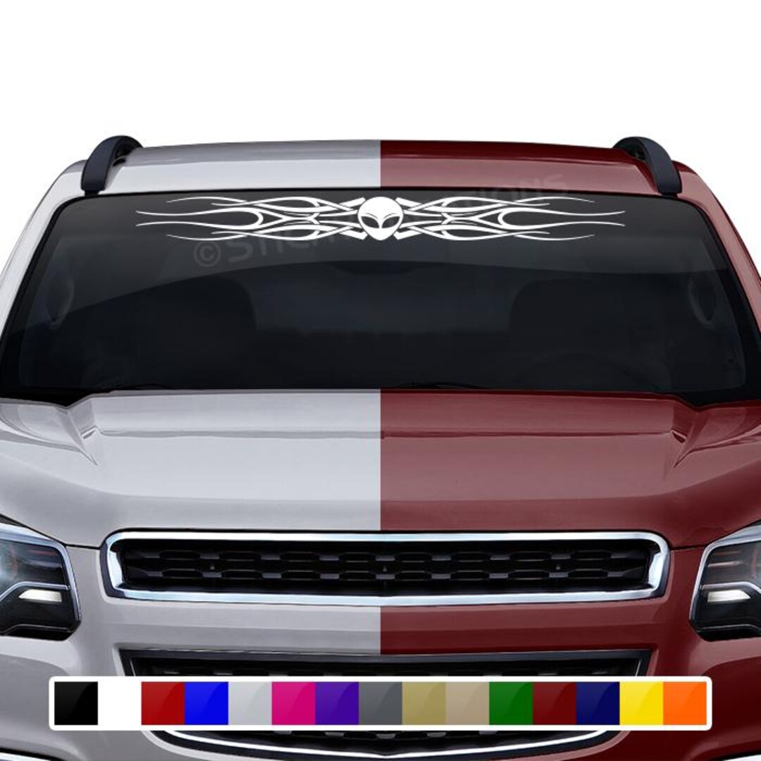 Design #130-01 ALIEN Decal Sticker Windshield Window Vinyl Graphic ...