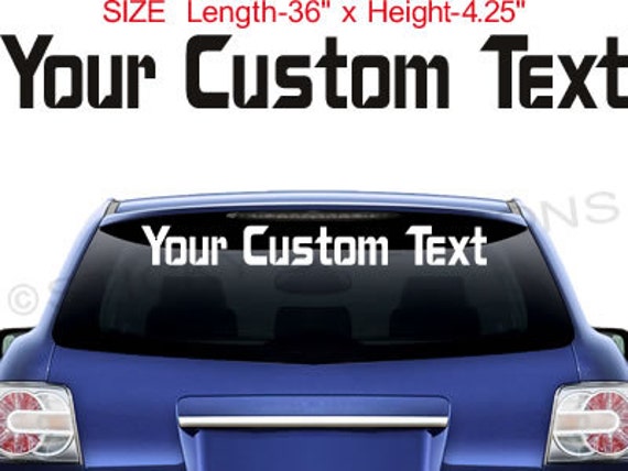 4X4 McBethos Font Windshield Decal Rear Window Sticker Graphic Truck SUV Banner