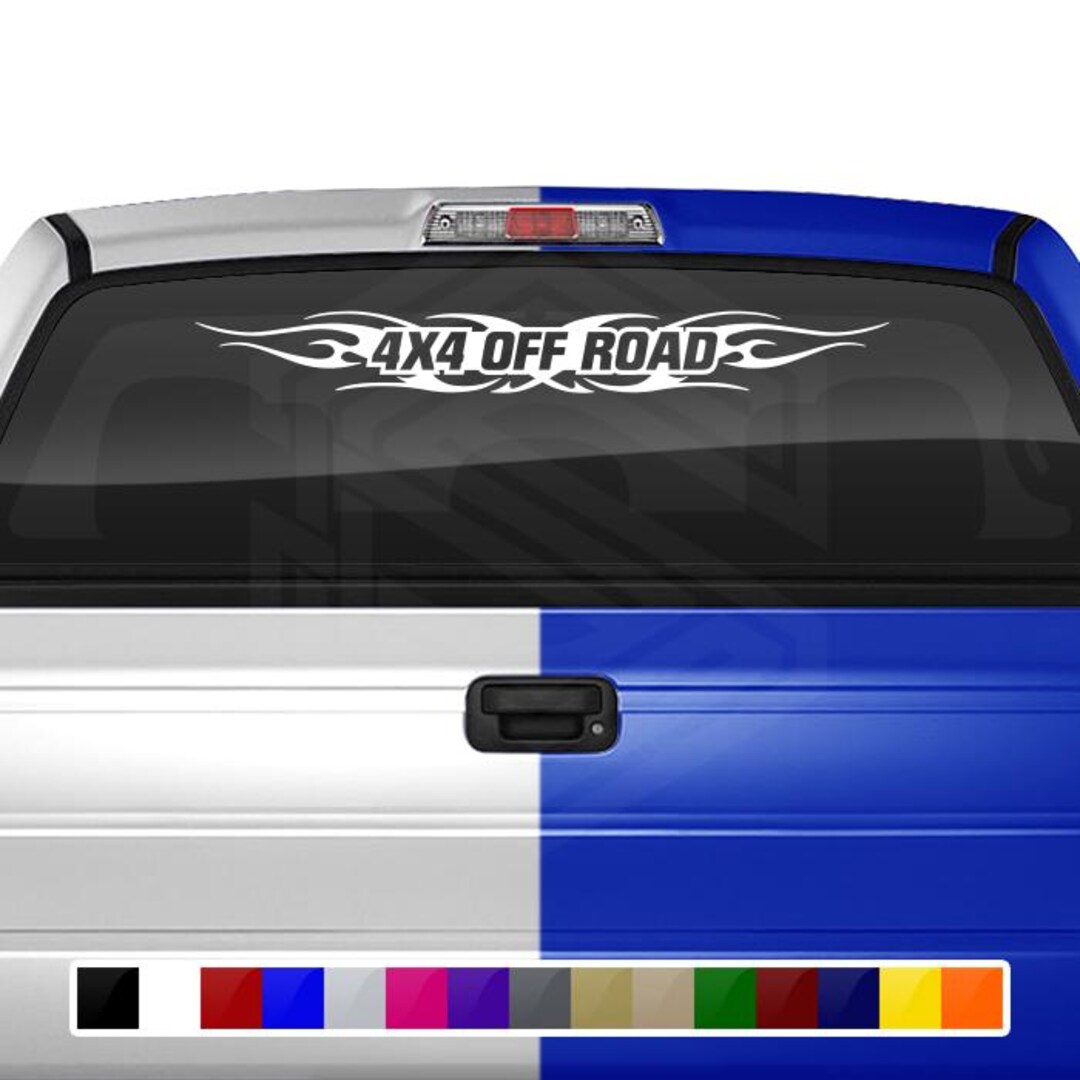 Design #116 4X4 OFF ROAD Decal Sticker Windshield Window Vinyl Graphic ...