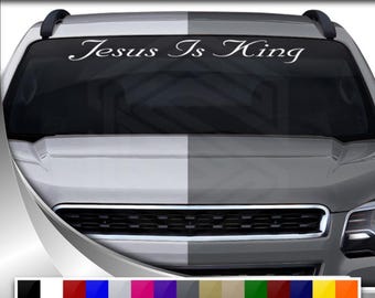 Pack De 2 Pegatinas De Vinilo Jesús Faith 12x13 Cm – Resistentes Al Agua Y UV Para Coche O Portátil
