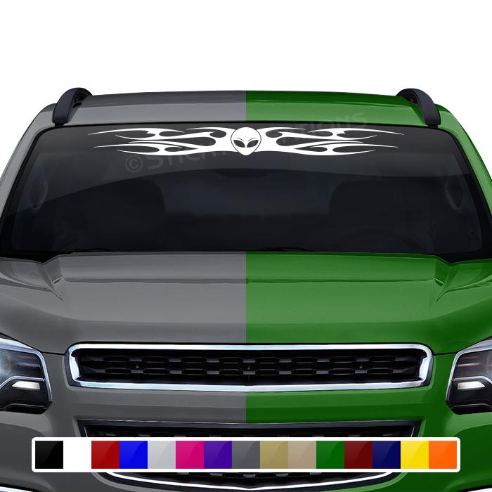 Design #155-01 ALIEN Head Decal Sticker Windshield Window Vinyl Graphic ...