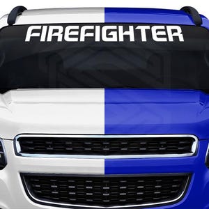 FIREFIGHTER Decal Sticker Windshield Window Vinyl Graphic Banner for ...