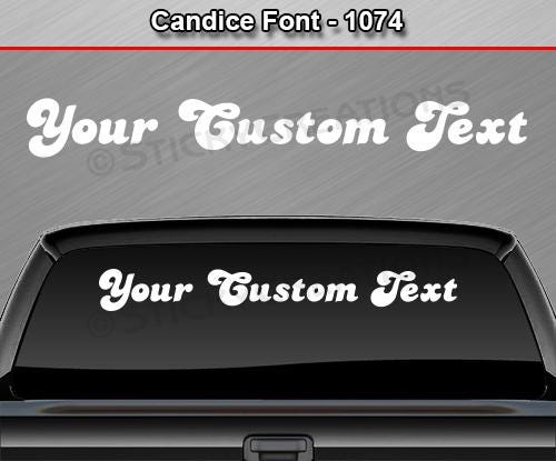 Custo Text Car Van Shop Window Business Sticker Personalised Funny