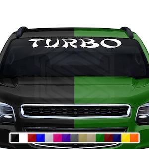 TURBO Aufkleber Aufkleber Windschutzscheibe Fenster Vinyl Grafik Banner Auto LKW Suv Auto Fahrzeug Schriftart-Shanghai Caps Racing Performance JDM Motorsports