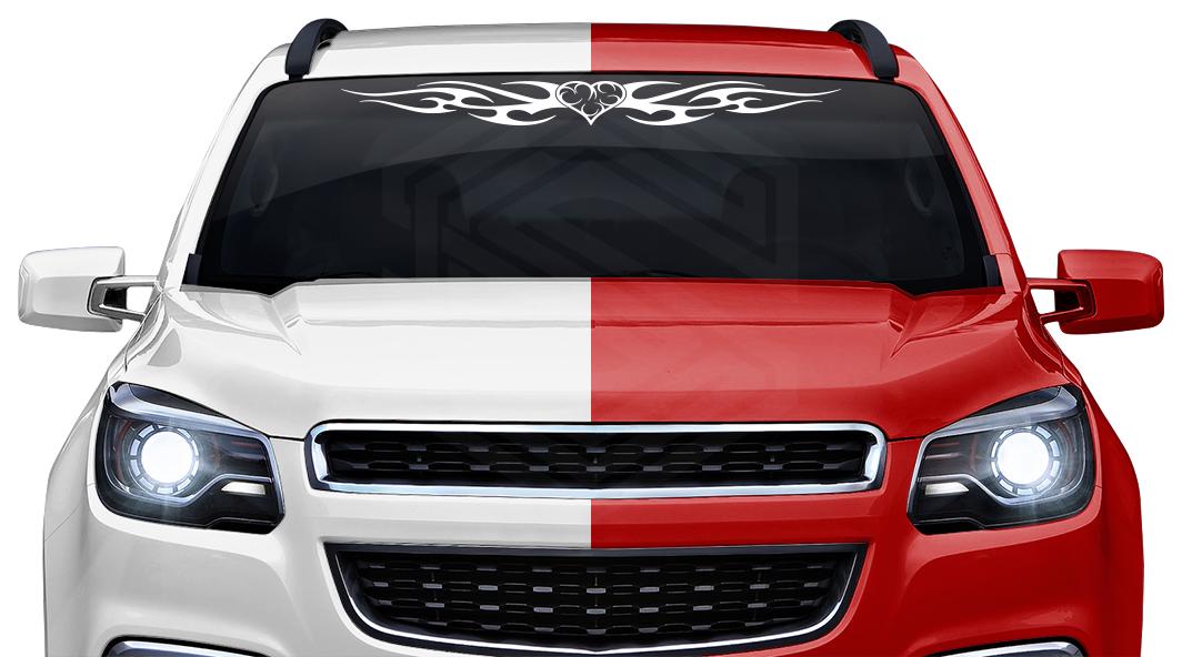 Design #116-01 HEART Decal Sticker Windshield Window Vinyl Graphic ...