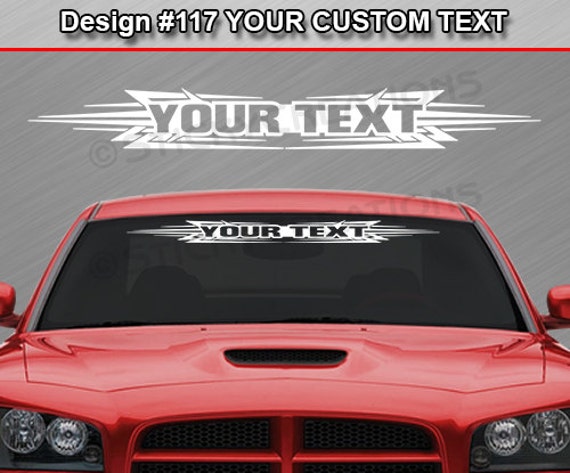 Design #117 2 Color Custom Windshield Tribal Scallop Vinyl Graphic Sticker Decal