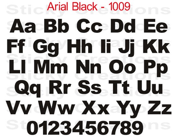 Custom Text Arial Black Font Customized Personalized Letters Etsy