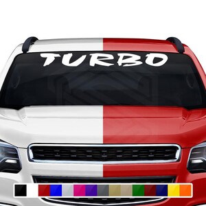 TURBO Aufkleber Aufkleber Windschutzscheibe Fenster Vinyl Grafik Banner für Auto LKW Suv Auto Fahrzeug Schriftart-Choc Caps Racing Performance JDM Motorsports