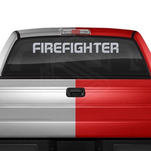 FIREFIGHTER Decal Sticker Windshield Window Vinyl Graphic Banner for ...