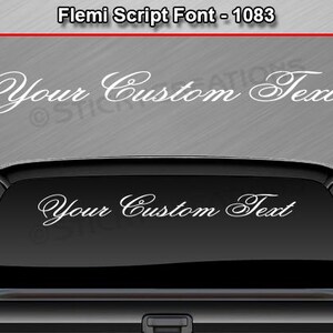 Custom Text Personalized Name Decal Sticker Windshield Window Vinyl ...