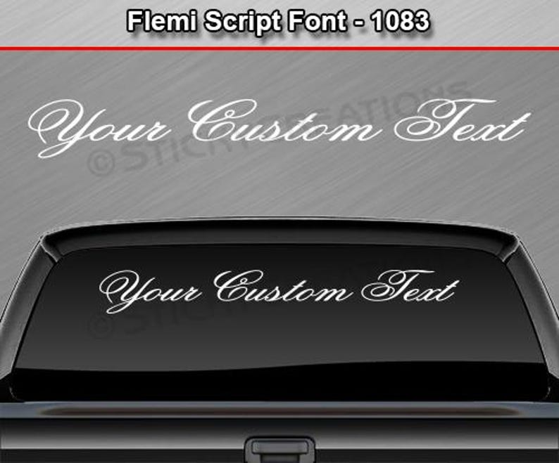 Custom Text Personalized Name Decal Sticker Windshield Window Vinyl ...