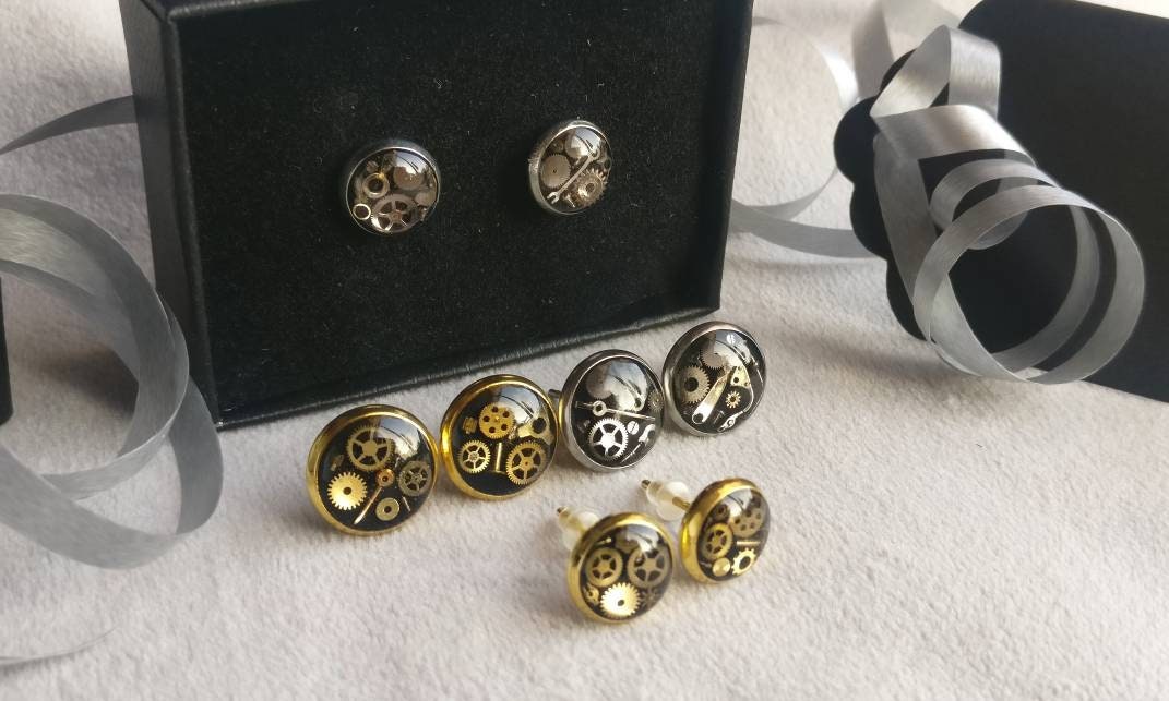 chanel double gold ball earrings