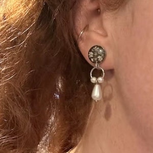 Zatyczki do uszu z prawdziwymi kwiatami, ślubne wskaźniki z perełkami w kształcie łezki, rozmiary od 0 g 8 mm do 1 cala 25 mm, ręcznie robione rozciągacze do uszu zdjęcie 2