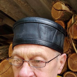 GROTE MAAT Kufi handgemaakt - kufileer heren - zwart keppeltje - heren kipazwart - topi skufia-pet