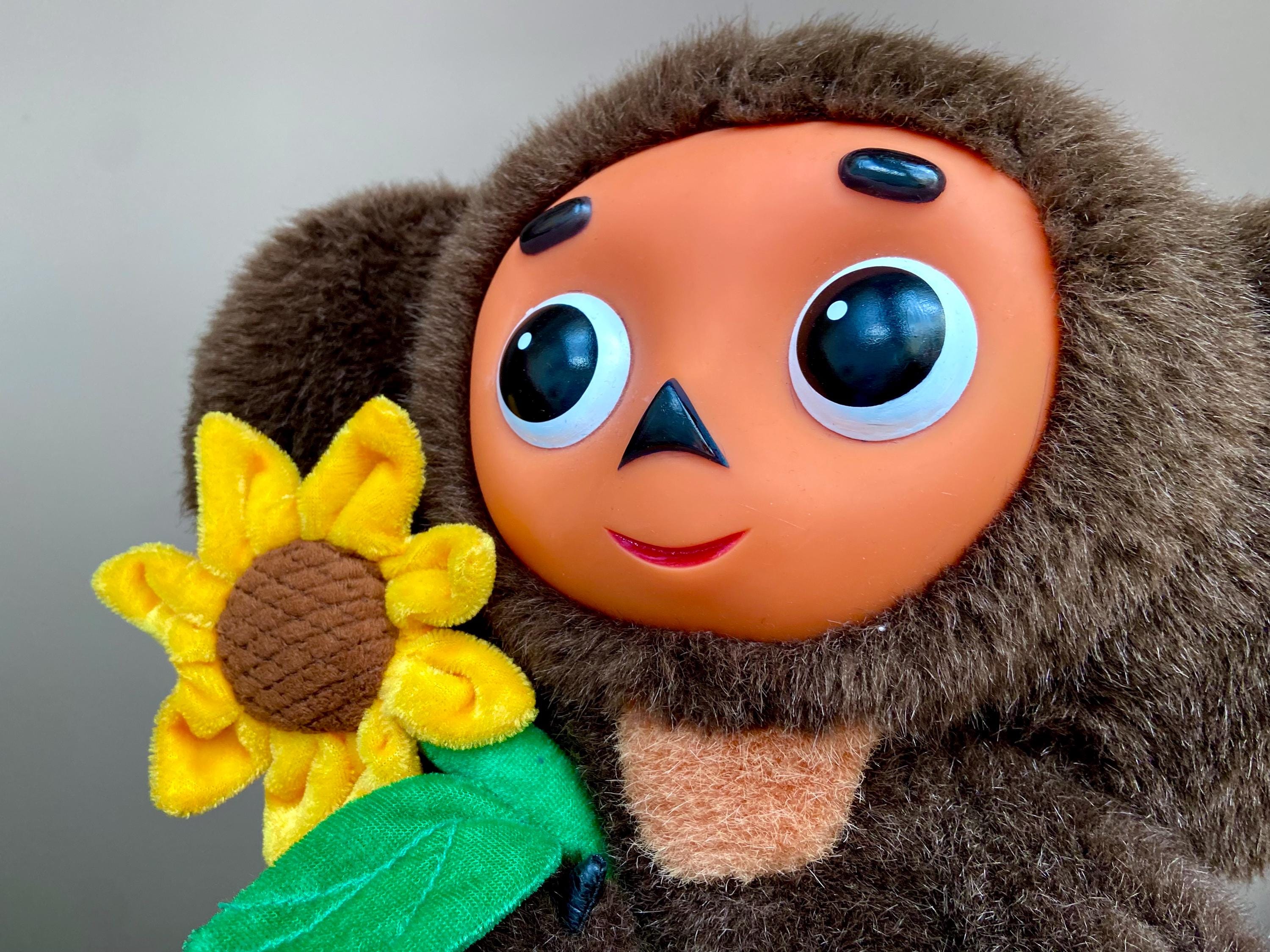 Cheburashka and Crocodile Gena Plush , Vintage Soft Doll USSR, Old