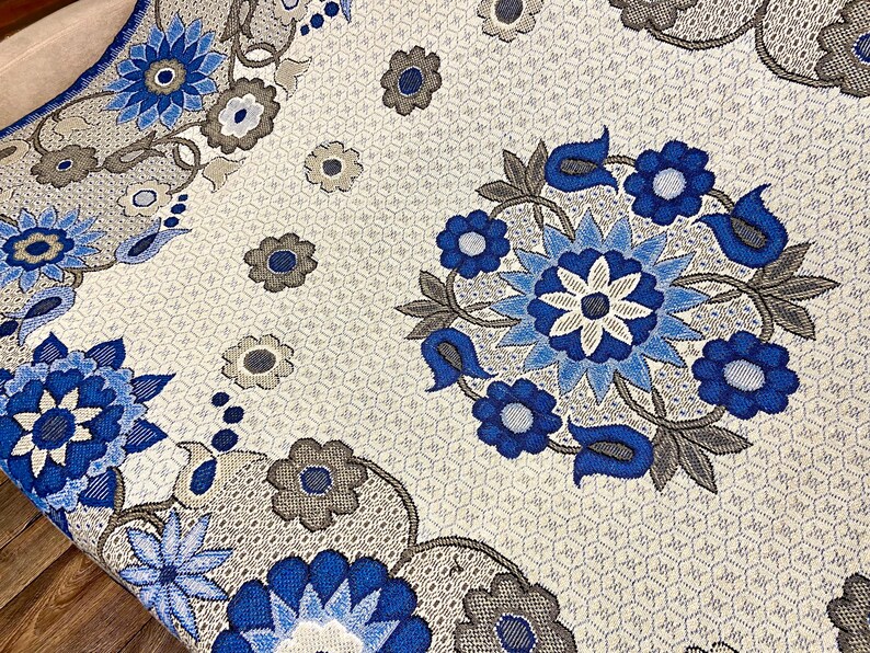 Vintage Ukrainian Wool Blanket, Folk Soviet Tapestry, Boho Slavic