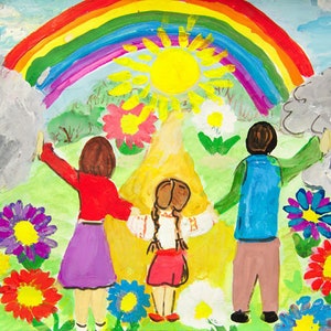 Arte de los niños ucranianos - dibujo infantil Ucrania arte digital