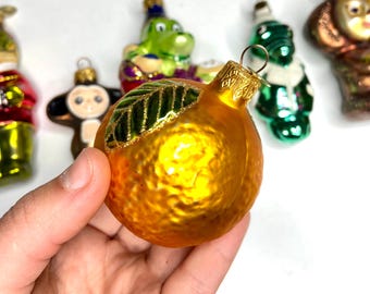 Gena Crocodile and Cheburashka, Ukrainian Glass Christmas Tree