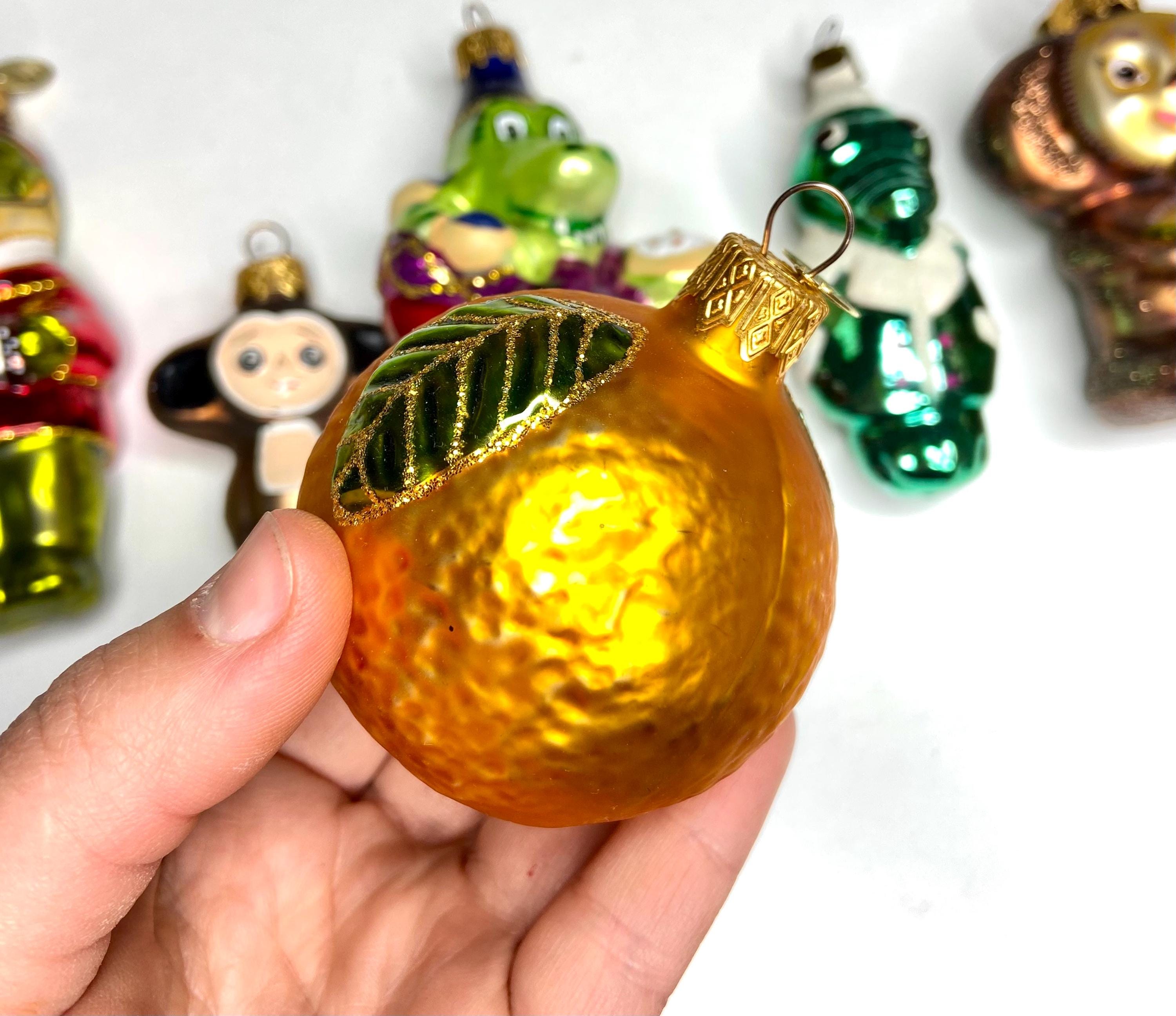 Gena Crocodile and Cheburashka, Ukrainian Glass Christmas Tree