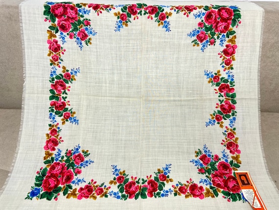 Vintage Ukrainian Winter wedding shawl, Boho brid… - image 3