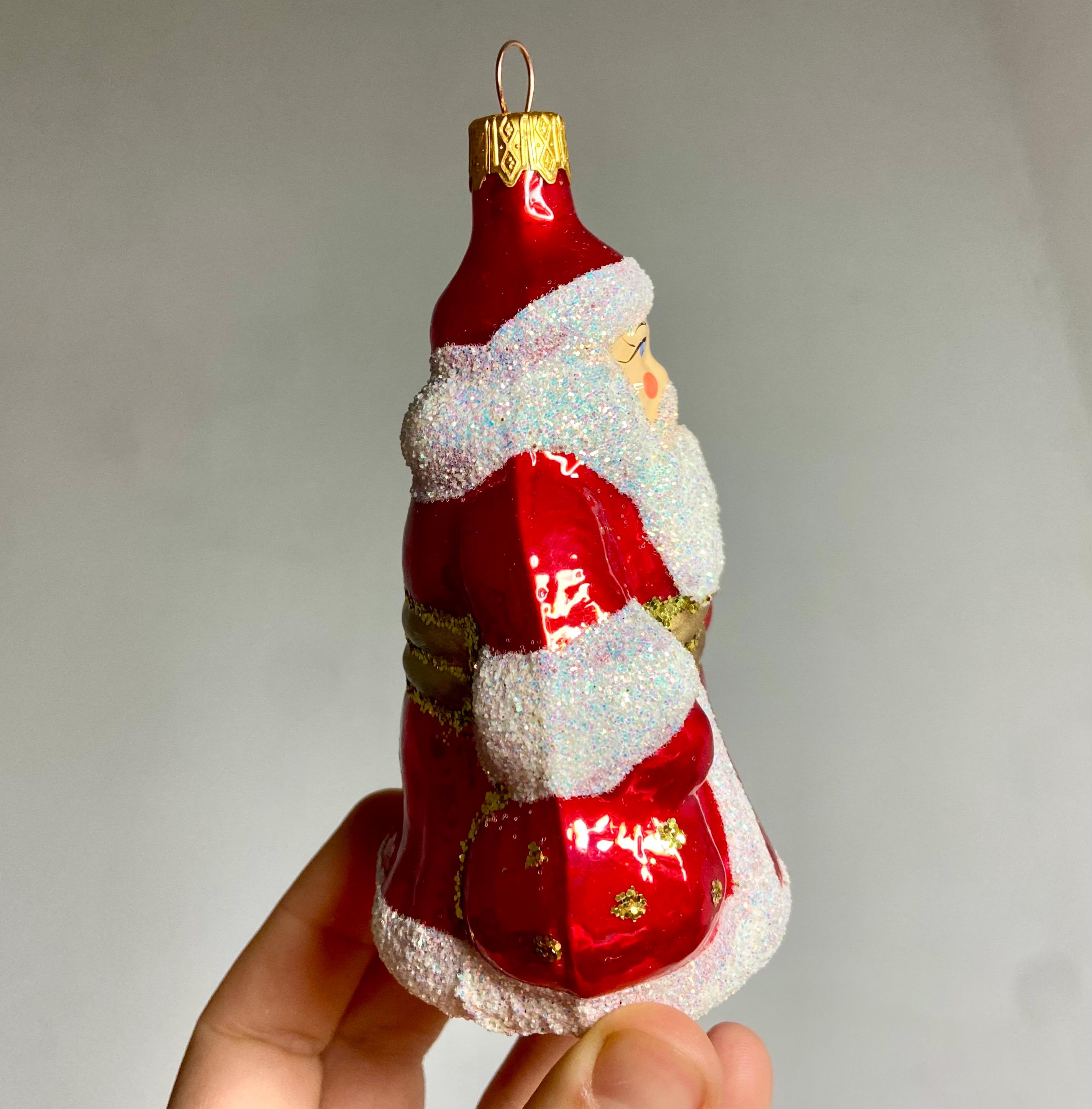 SET Ded Moroz and Snegurochka Ukrainian Glass Decorations, Russian