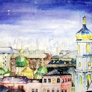 Arte de los niños ucranianos - dibujo infantil Arte digital de Ucrania Capital de Kiev Ucrania